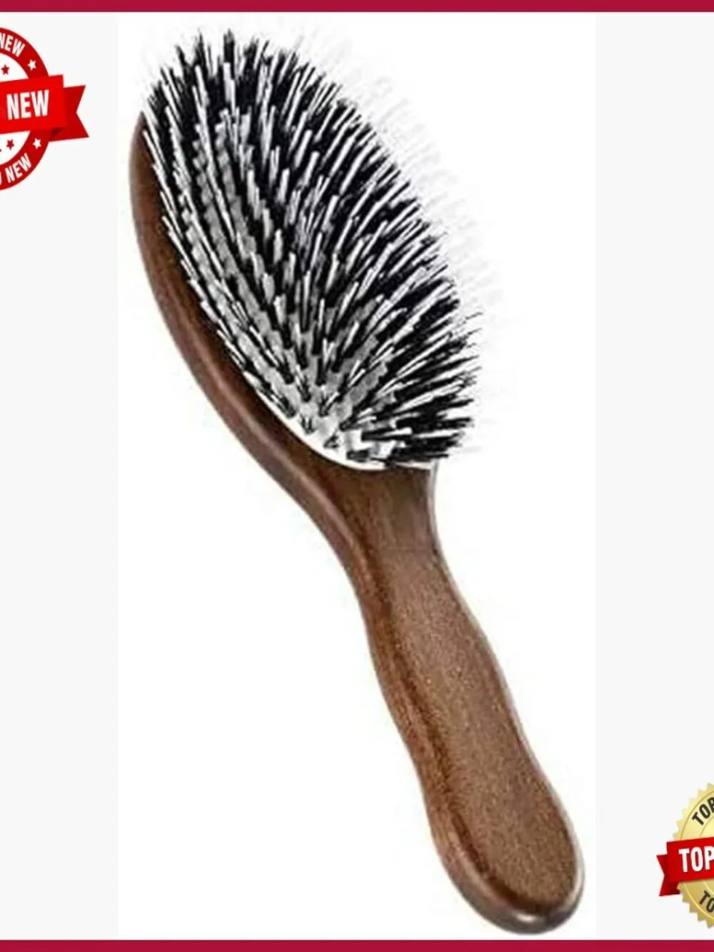 Hair Extension Brush with Mixed Bristles for Detangling and Shine